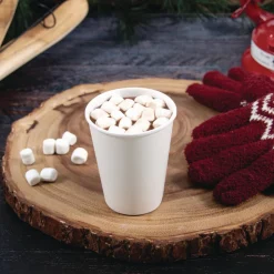 Dart Thermoguard 8 oz. Insulated Paper Hot Cups - White Sustainable Forest Design (1000/Carton)