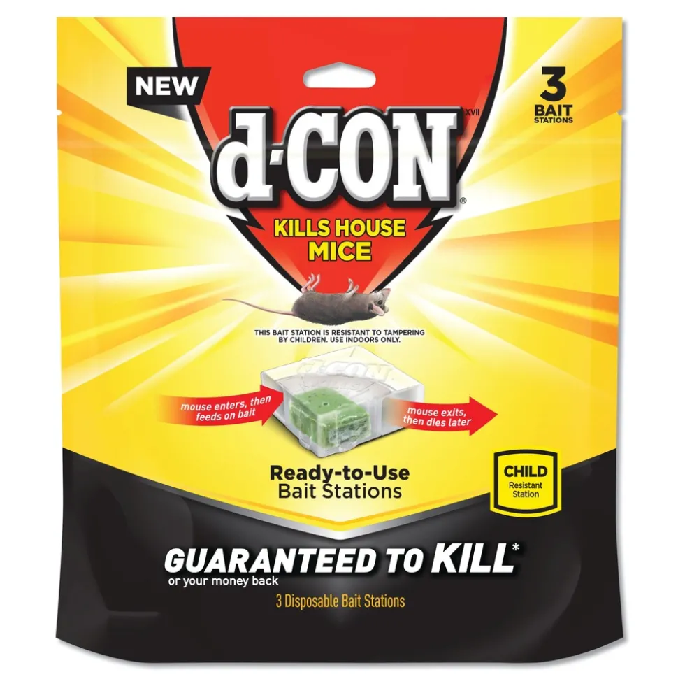 d-CON 3 in. x 3 in. x 1.25 in. Disposable Bait Station (6/Carton)