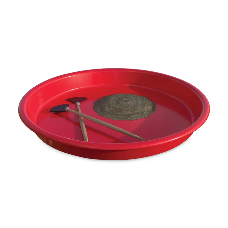 Deflecto 13 in. Diameter Little Artist Antimicrobial Craft Tray - Red