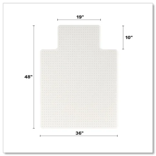 Deflecto 36 in. x 48 in. OceanMat Lipped Carpet Chair Mat - Clear