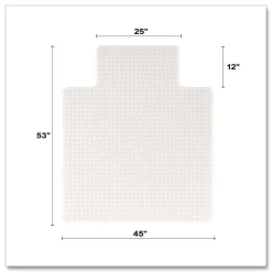 Deflecto 45 in. x 53 in. OceanMat Lipped Carpet Chair Mat - Clear