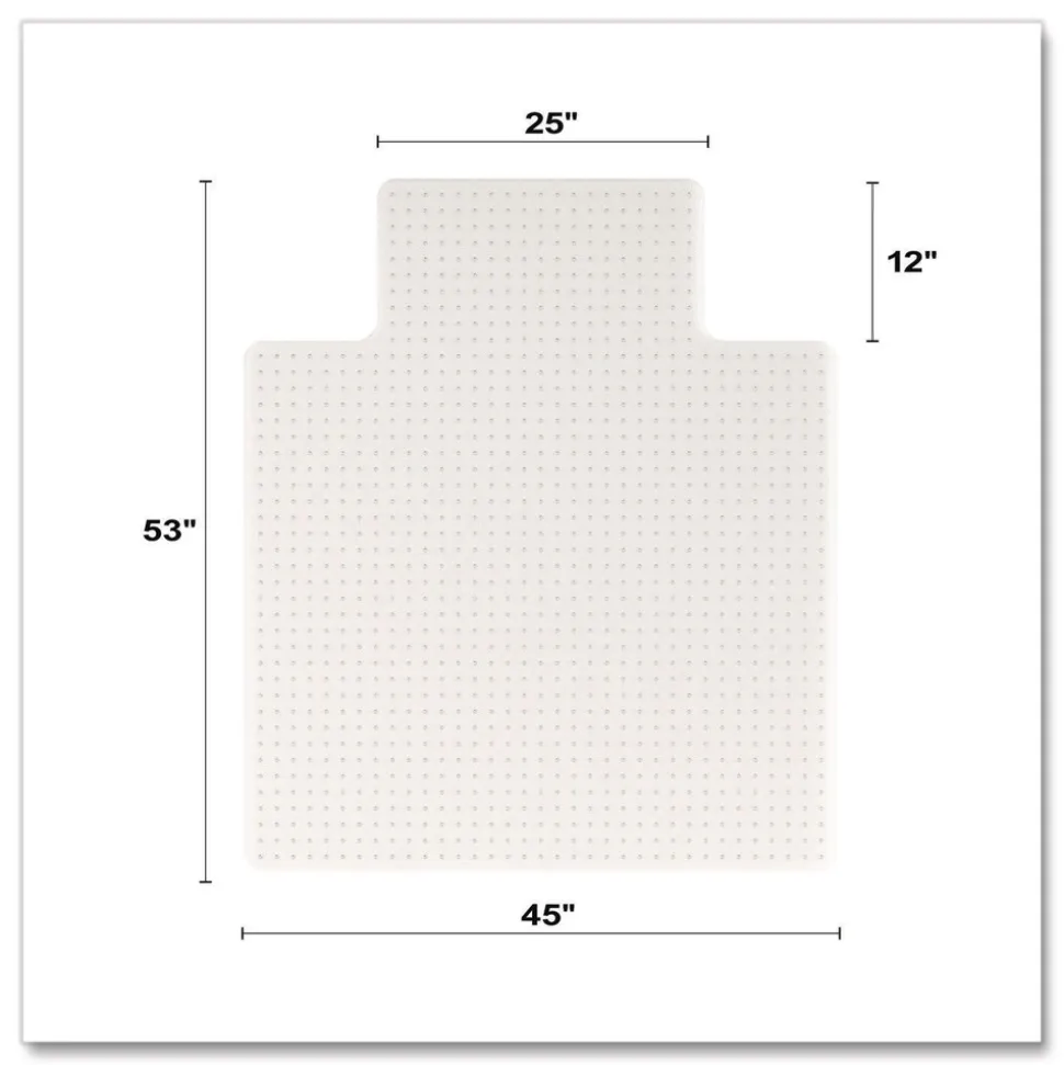 Deflecto 45 in. x 53 in. OceanMat Lipped Carpet Chair Mat - Clear