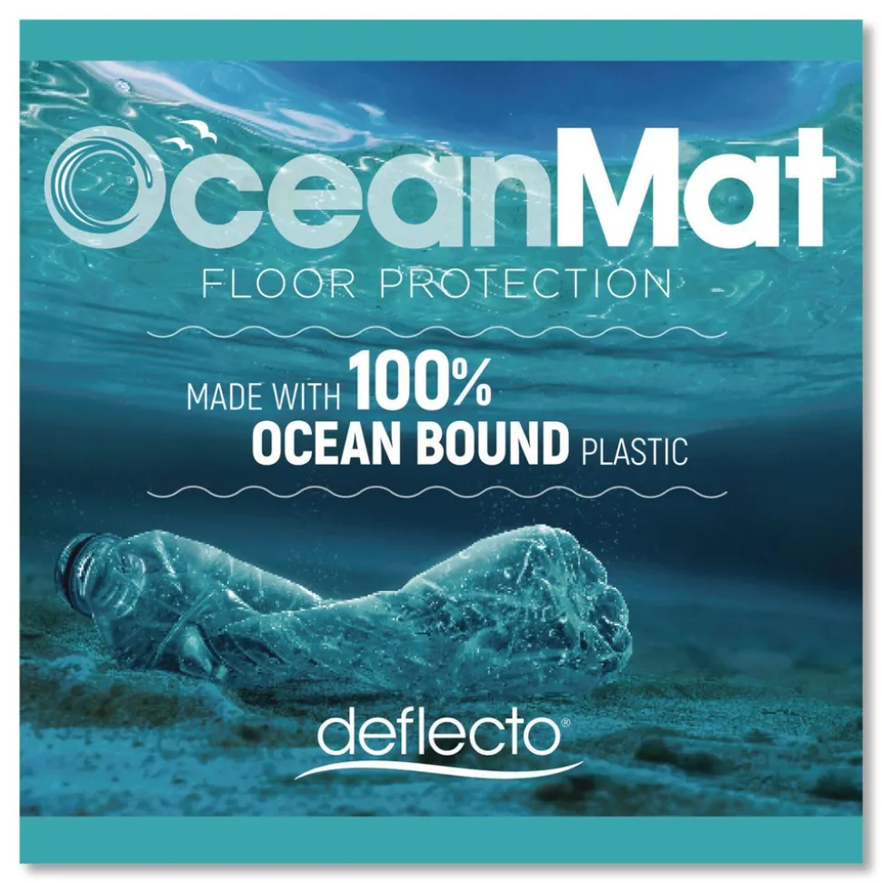 Deflecto 45 in. x 53 in. OceanMat Lipped Carpet Chair Mat - Clear