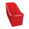 Deflecto 14.2 in. x 5.34 in. x 7.35 in. Antimicrobial Book Bin - Red
