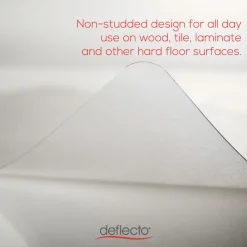 Deflecto EconoMat 36 in. x 48 in. Lipped Flat Packed All Day Use Chair Mat for Hard Floors - Clear