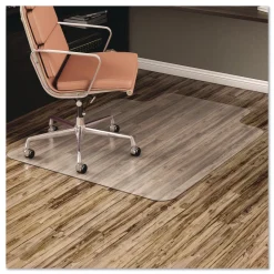 Deflecto EconoMat 36 in. x 48 in. Lipped Flat Packed All Day Use Chair Mat for Hard Floors - Clear