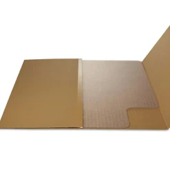 Deflecto EconoMat 36 in. x 48 in. Occasional Use Lipped Chair Mat for Low Pile Carpet - Clear