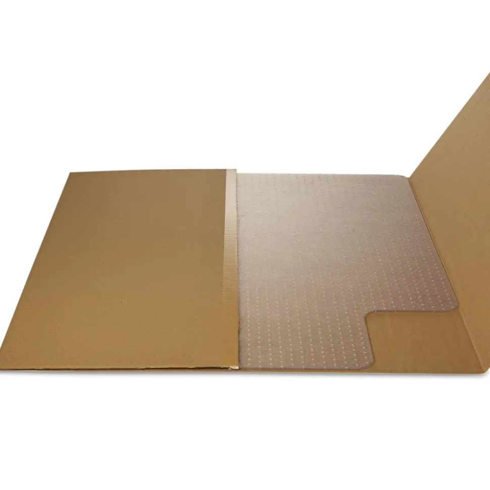 Deflecto EconoMat 36 in. x 48 in. Occasional Use Lipped Chair Mat for Low Pile Carpet - Clear