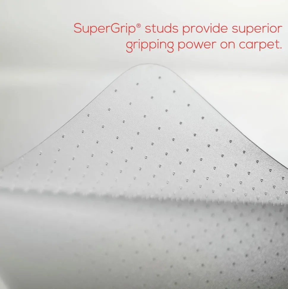 Deflecto EconoMat 36 in. x 48 in. Occasional Use Lipped Chair Mat for Low Pile Carpet - Clear