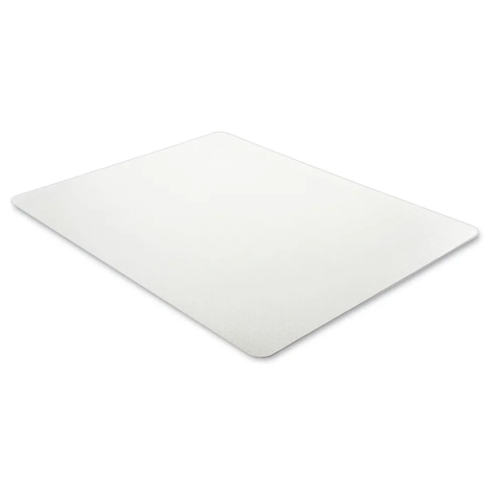 Deflecto Medium Pile Carpet Rectangular 60 in. x 46 in. Antimicrobial Chair Mat - Clear