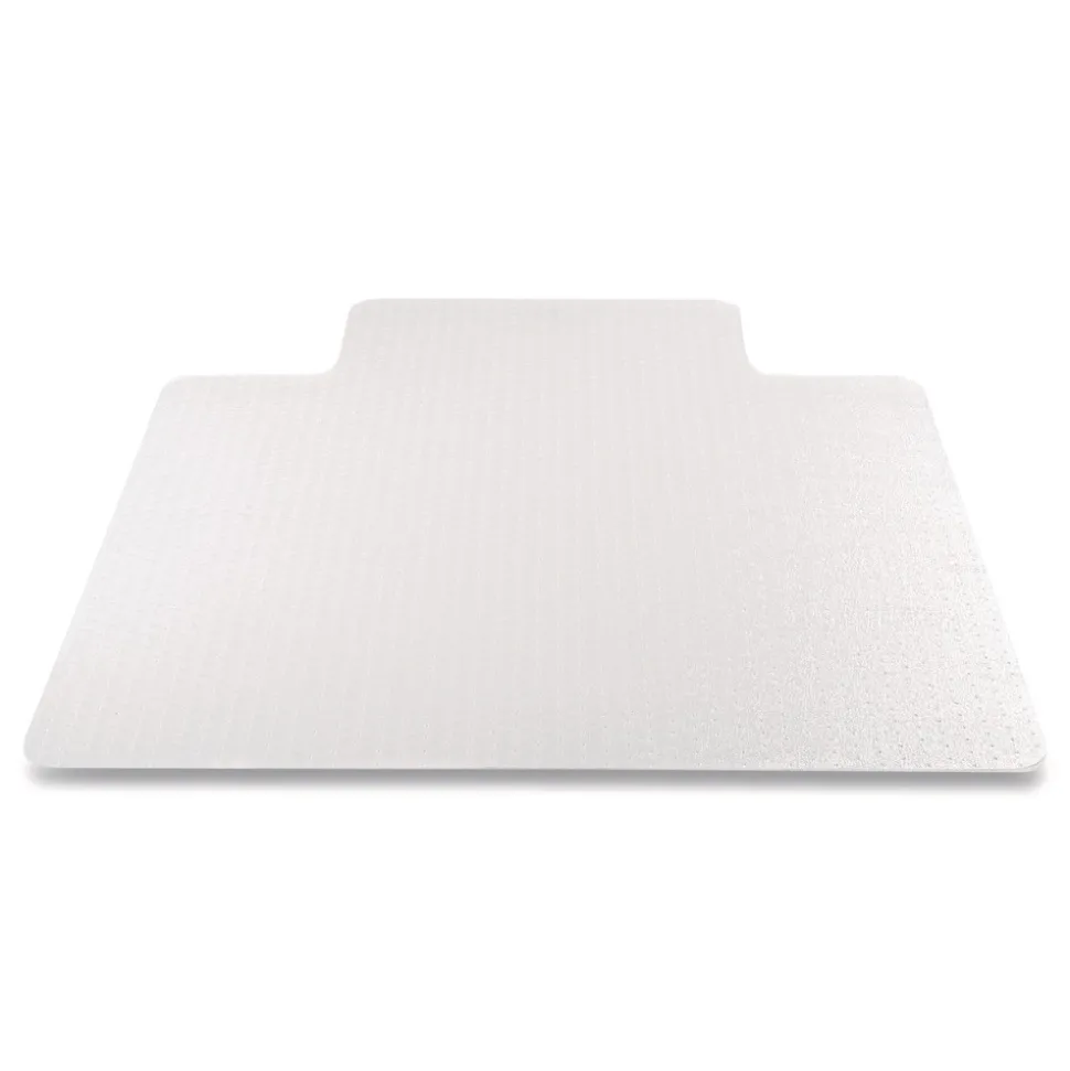Deflecto Medium Pile Carpet Lipped 48 in. x 36 in. Antimicrobial Chair Mat - Clear (1/Carton)