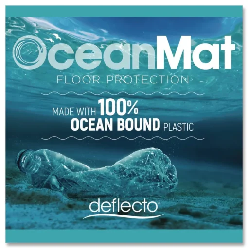 Deflecto OceanMat 46 in. x 60 in. Hard Floor Chair Mat - Clear