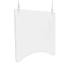 Deflecto PBCHPC2436 23.75 in. x 35.75 in. Polycarbonate Hanging Barrier - Clear (2/Carton)
