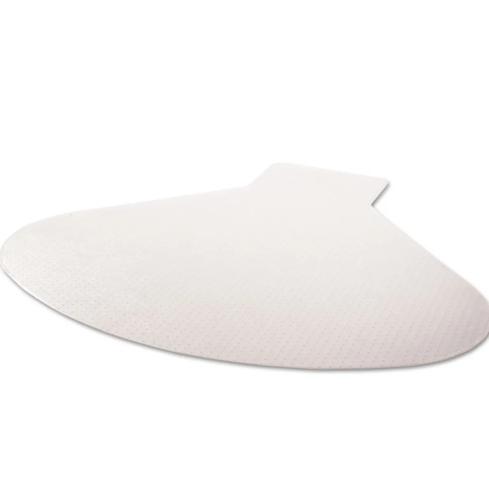 Deflecto SuperMat Medium Pile Carpet Frequent Use 60 in. x 66 in. Workstation Chair Mat - Clear