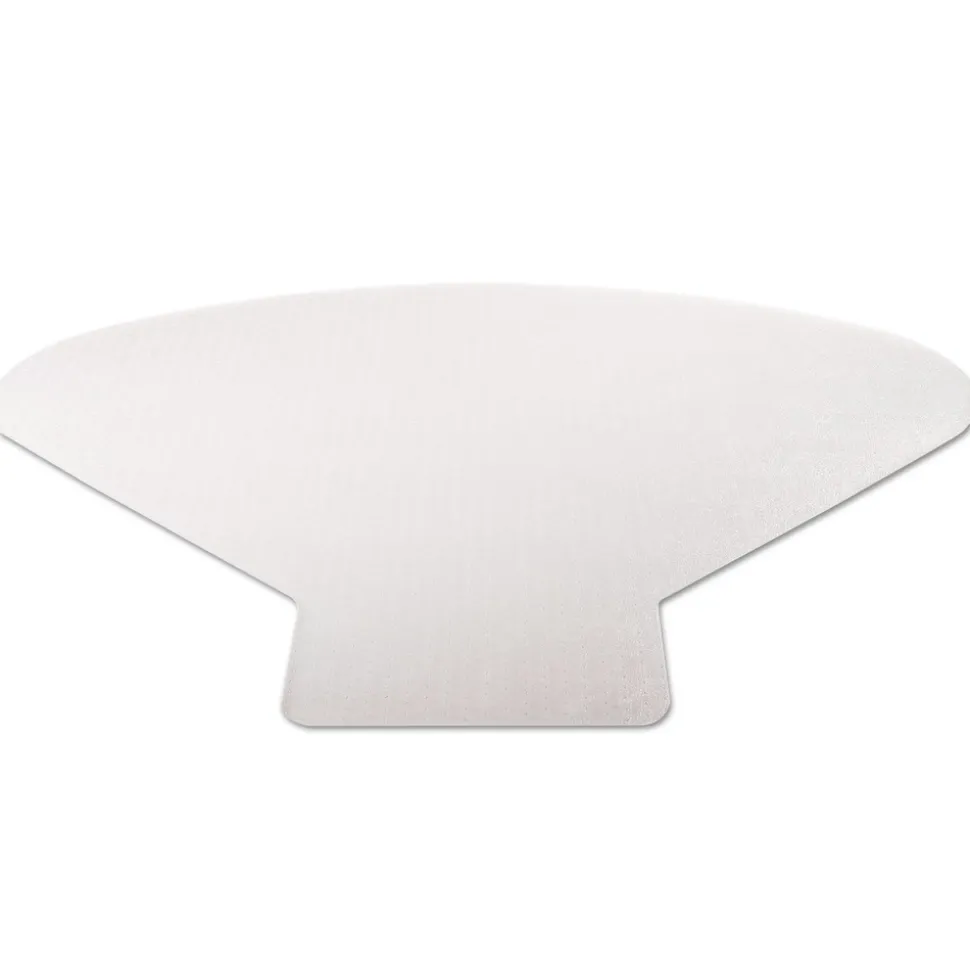 Deflecto SuperMat Medium Pile Carpet Frequent Use 60 in. x 66 in. Workstation Chair Mat - Clear