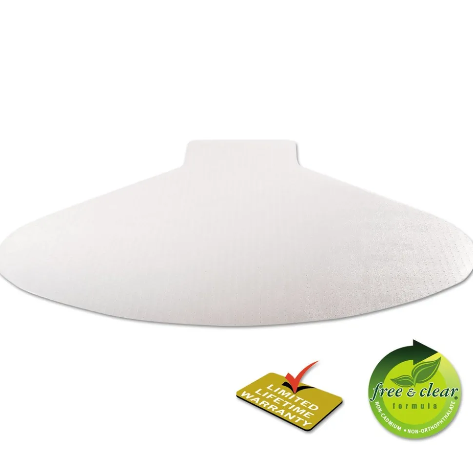 Deflecto SuperMat Medium Pile Carpet Frequent Use 60 in. x 66 in. Workstation Chair Mat - Clear