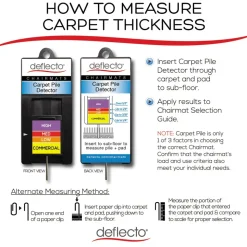 Deflecto SuperMat Medium Pile Carpet Frequent Use 60 in. x 66 in. Workstation Chair Mat - Clear