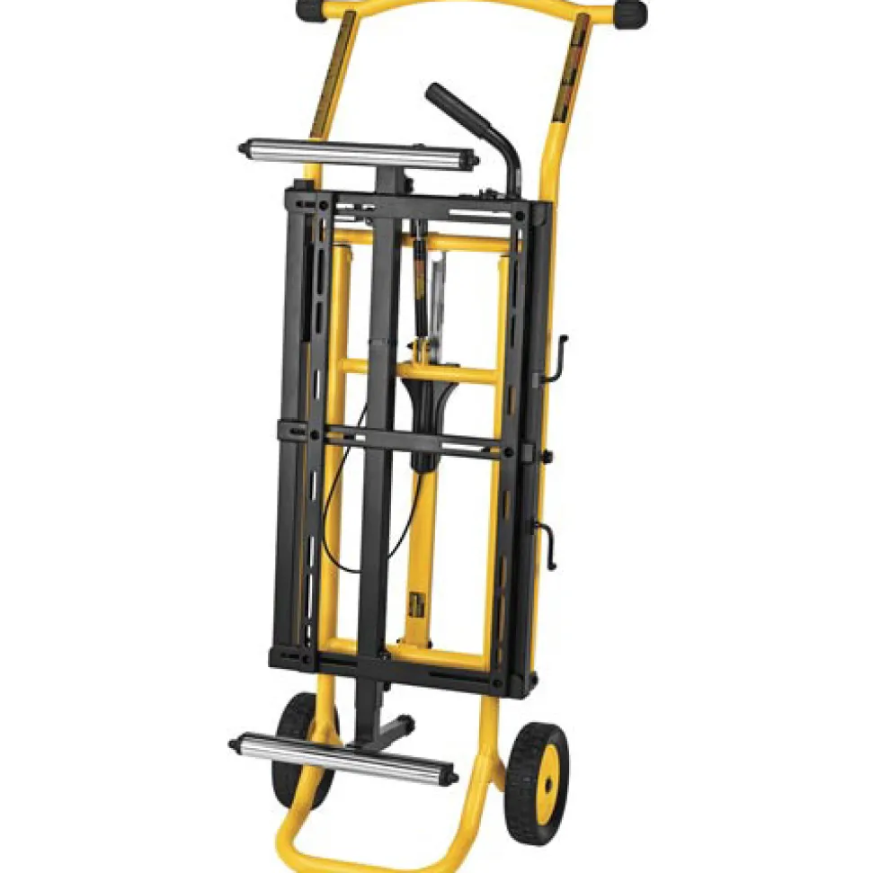 Dewalt 25 in. x 60 in. x 32.5 in. Heavy-Duty Rolling Miter Saw Stand - Yellow/Black