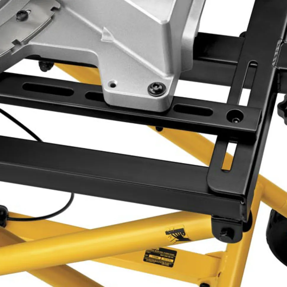 Dewalt 25 in. x 60 in. x 32.5 in. Heavy-Duty Rolling Miter Saw Stand - Yellow/Black