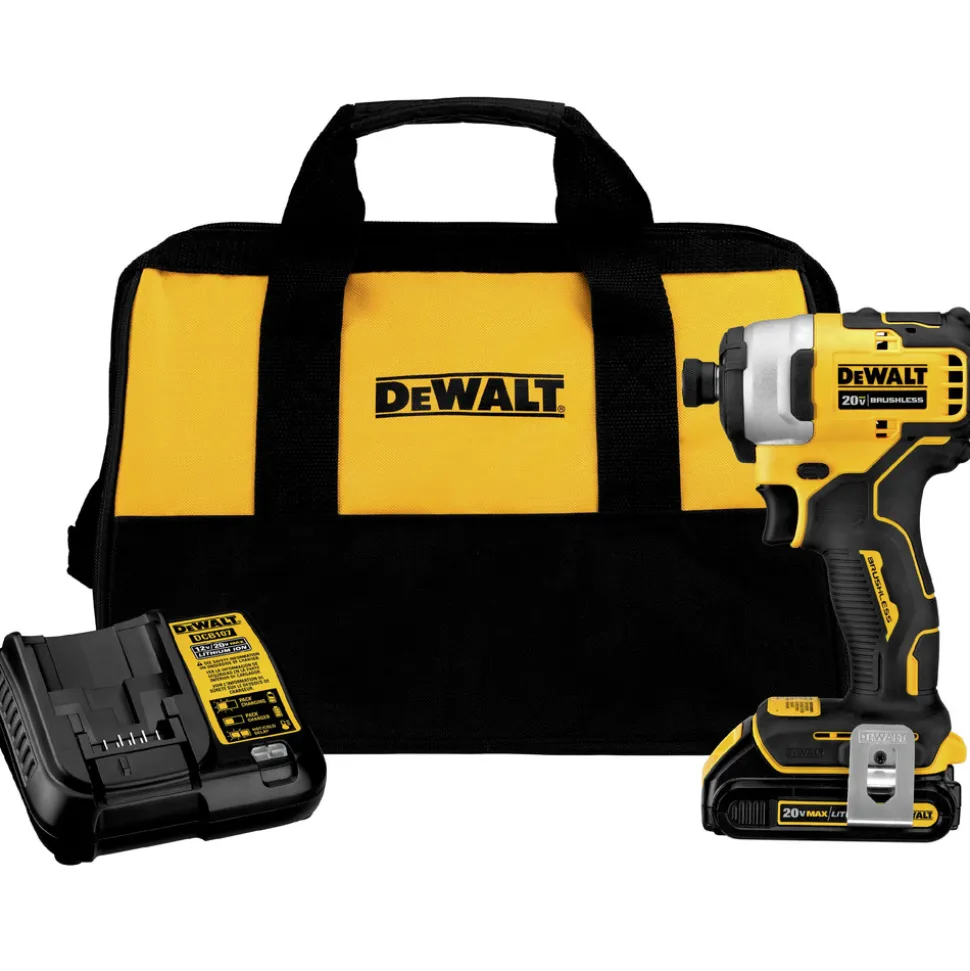 Dewalt ATOMIC 20V MAX Brushless Lithium-Ion 1/4 in. Cordless Impact Driver Kit (1.5 Ah)