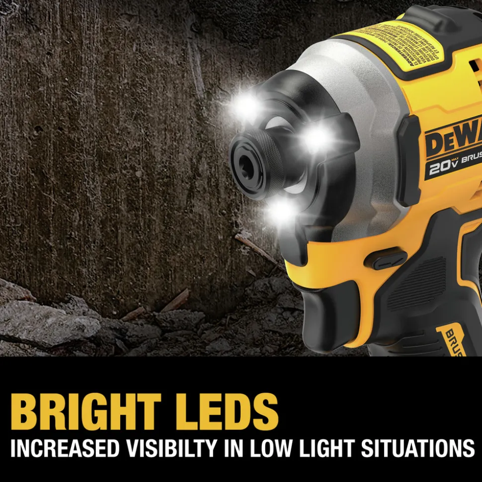 Dewalt ATOMIC 20V MAX Brushless Lithium-Ion 1/4 in. Cordless 3-Speed Impact Driver Kit (5 Ah)