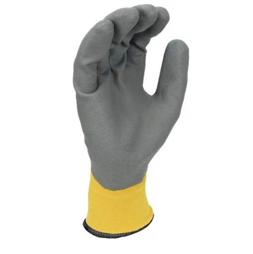 Dewalt (12/Box) Full Dip Water-resistant Breathable Work Gloves - XL, Gray/Yellow