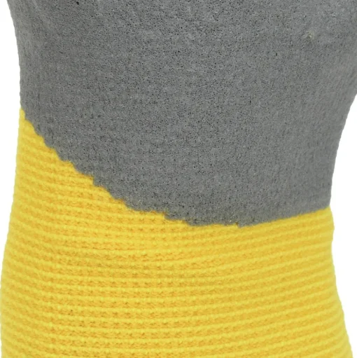 Dewalt (12/Box) Full Dip Water-resistant Breathable Work Gloves - XL, Gray/Yellow