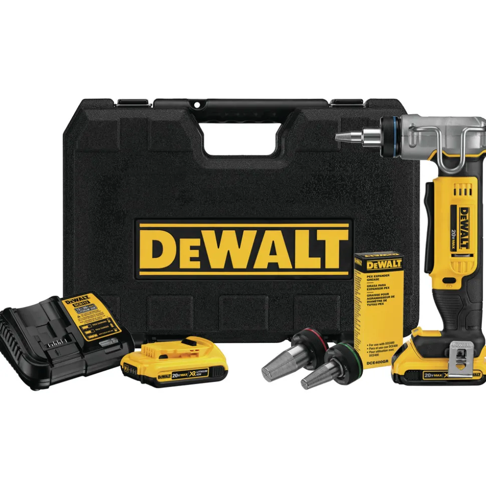 Dewalt DCE400D2 20V MAX Lithium-Ion 1 in. Cordless PEX Expander Kit (2 Ah)