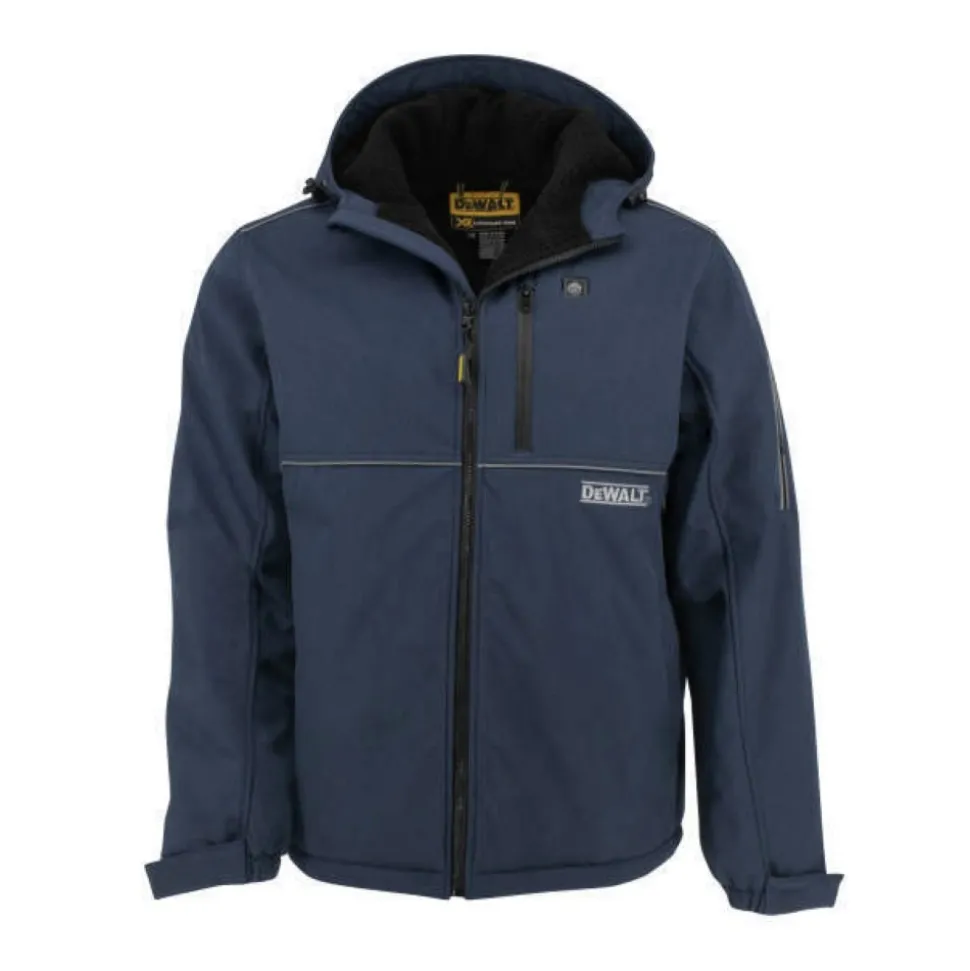 Dewalt Men's Heated Soft Shell Jacket with Sherpa Lining Kitted - Small, Navy