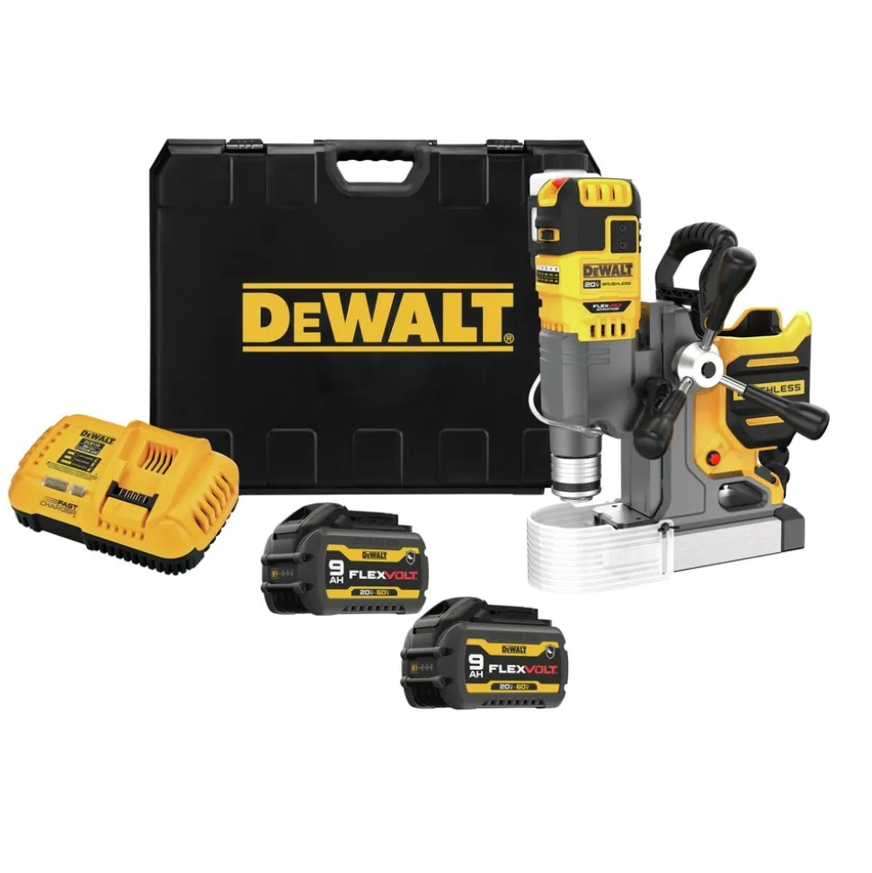 Dewalt 20V MAX Brushless Lithium-Ion 2 in. Cordless Magnetic Drill Press Kit (9 Ah)