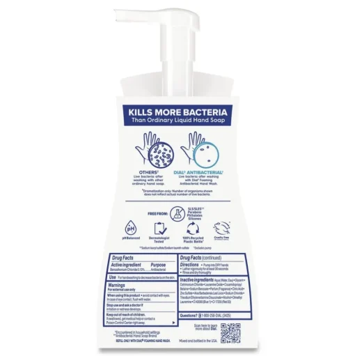 Dial 10 oz Antibacterial Foaming Hand Wash - Spring Water Scent (8/Carton)