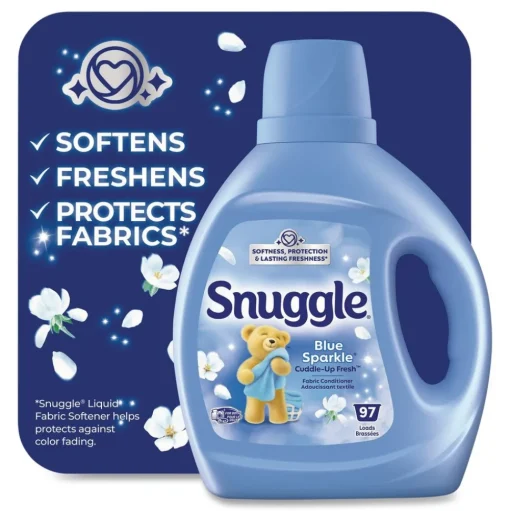 Dial 66 oz. Bottle Liquid Fabric Conditioner - Blue Sparkle Cuddle-Up Fresh (6/Carton)