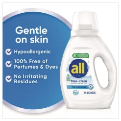 Dial 30 oz Free Clear HE Laundry Detergent - Unscented (6/Carton)