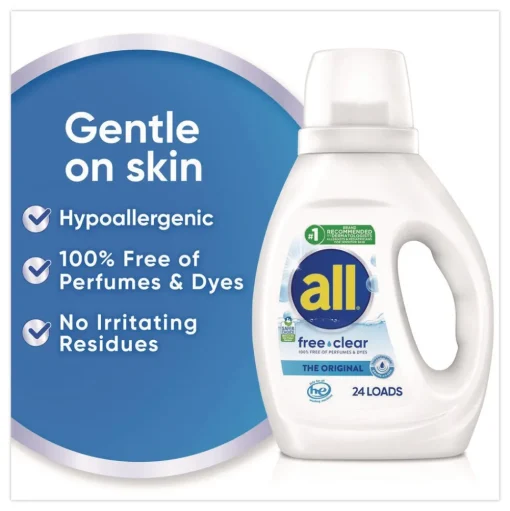 Dial 30 oz Free Clear HE Laundry Detergent - Unscented (6/Carton)
