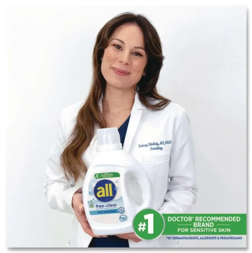 Dial 30 oz Free Clear HE Laundry Detergent - Unscented (6/Carton)