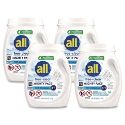 Dial MIGHTY PACS Free Clear Laundry Detergent (4/Carton)