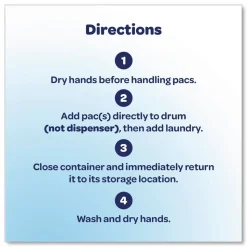 Dial MIGHTY PACS Free Clear Laundry Detergent (4/Carton)