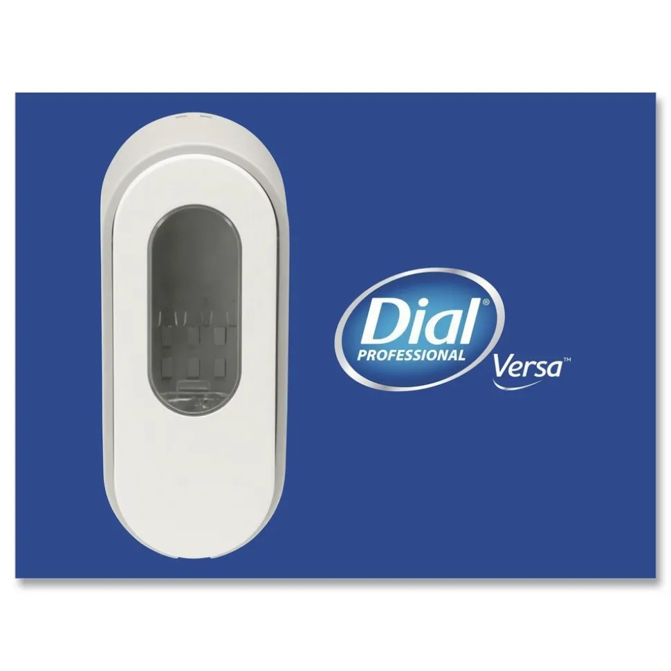 Dial Professional 3.75 in. x 3.38 in. x 8.75 in. 15 oz Versa Dispenser for Pouch Refills - Light Gray/White (6/Carton)