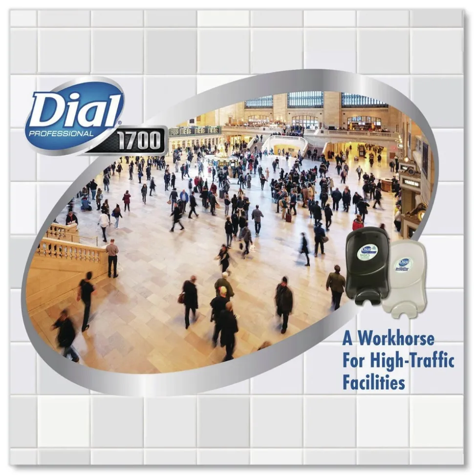 Dial Professional 1.2 Liter Antibacterial Foaming Hand Sanitizer Refill for Dial 1700 Dispenser - Fragrance-Free (3/Carton)