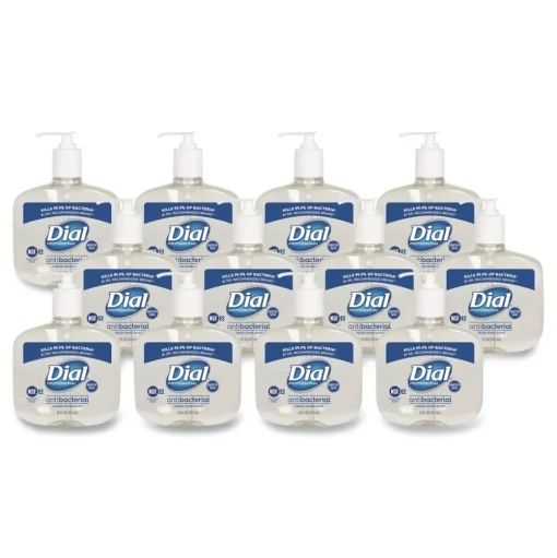 Dial Professional 16 oz. Antibacterial Liquid Hand Soap for Sensitive Skin - Light Floral Scent (12/Carton)