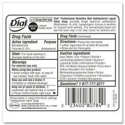 Dial Professional 16 oz. Antibacterial Liquid Hand Soap for Sensitive Skin - Light Floral Scent (12/Carton)