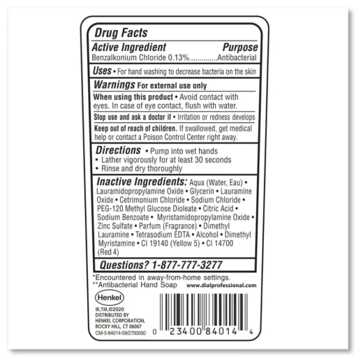 Dial Professional 7.5 oz Antibacterial Liquid Hand Soap - Gold