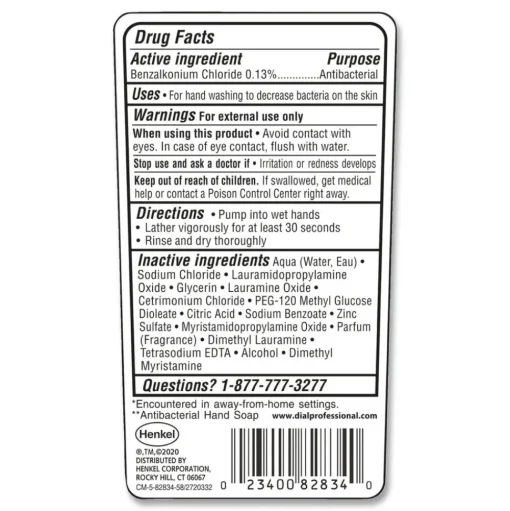 Dial Professional 7.5 oz. Bottle Antimicrobial Liquid Hand Soap for Sensitive Skin - Floral Scent (12/Carton)