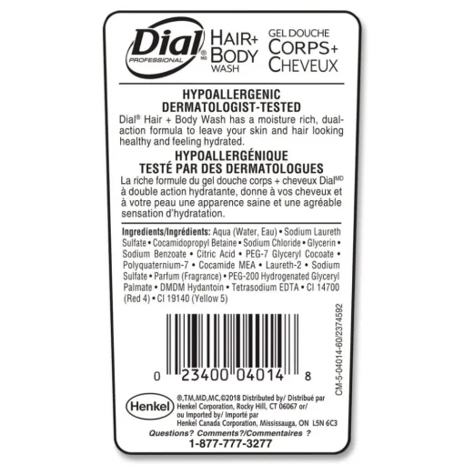 Dial Professional 7.5 oz. Hair and Body Wash - Neutral Scent (24/Carton)