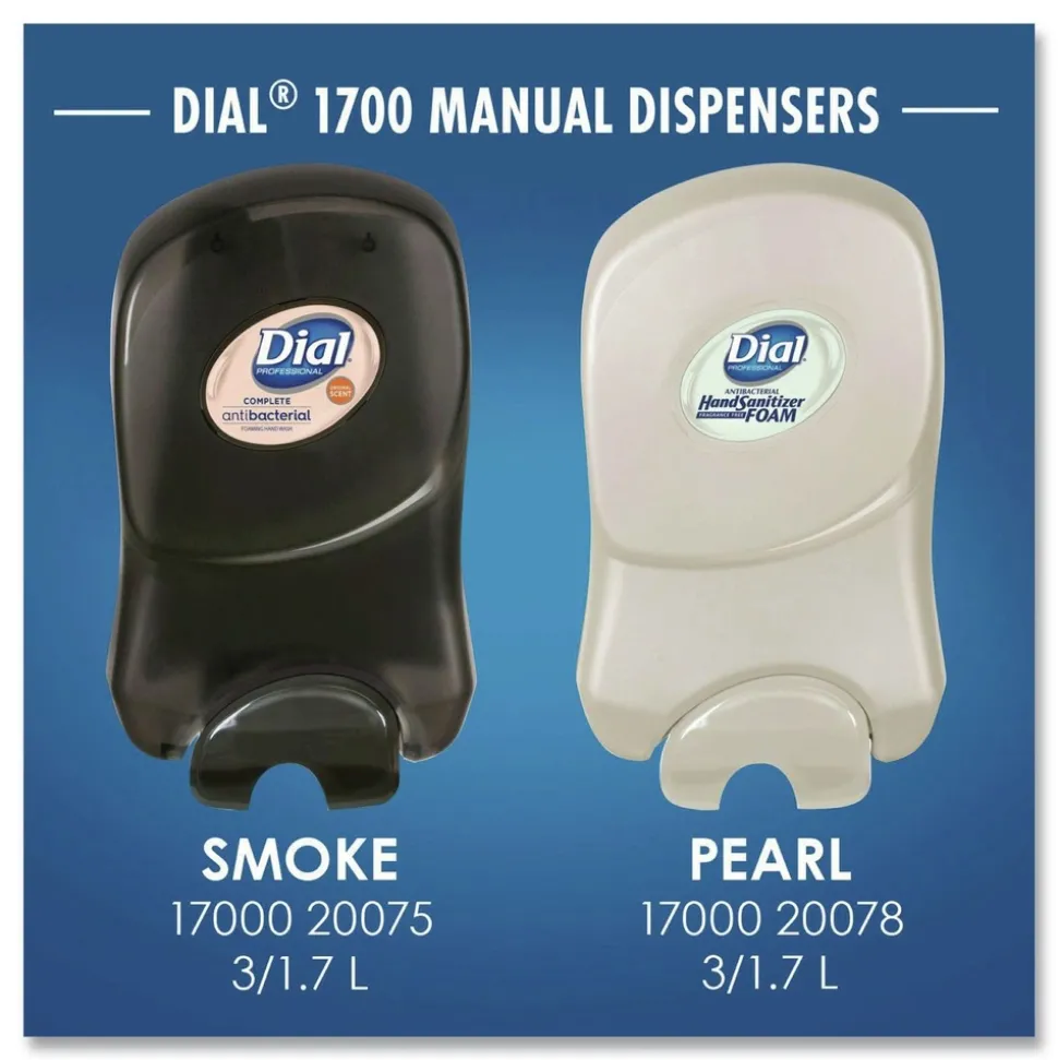 Dial Professional Dial 1700 12.66 in. x 7.07 in. x 3.95 in. 1.7 Liter Manual Dispenser - Smoke (3/Carton)