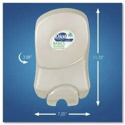 Dial Professional Dial 1700 12.66 in. x 7.07 in. x 3.95 in. 1.7 Liter Manual Dispenser - Smoke (3/Carton)