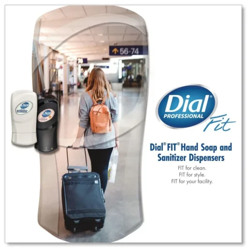 Dial Professional FIT 4 in. x 5.13 in. x 10.5 in. 1.2 Liter Universal Manual Dispenser - Gray (3/Carton)