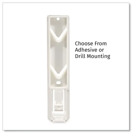 Diversified Hospitality Solutions EcoLux 1.19 in. x 0.44 in. x 5.69 in. Single Air Dispenser Bracket - White (24/Carton)