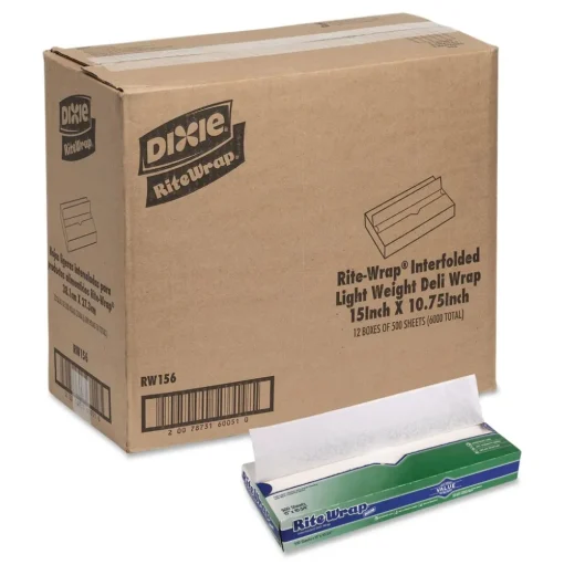 Dixie 15.12 in. x 10.75 in. Dry Wax Lightweight Deli Paper (12/Carton)