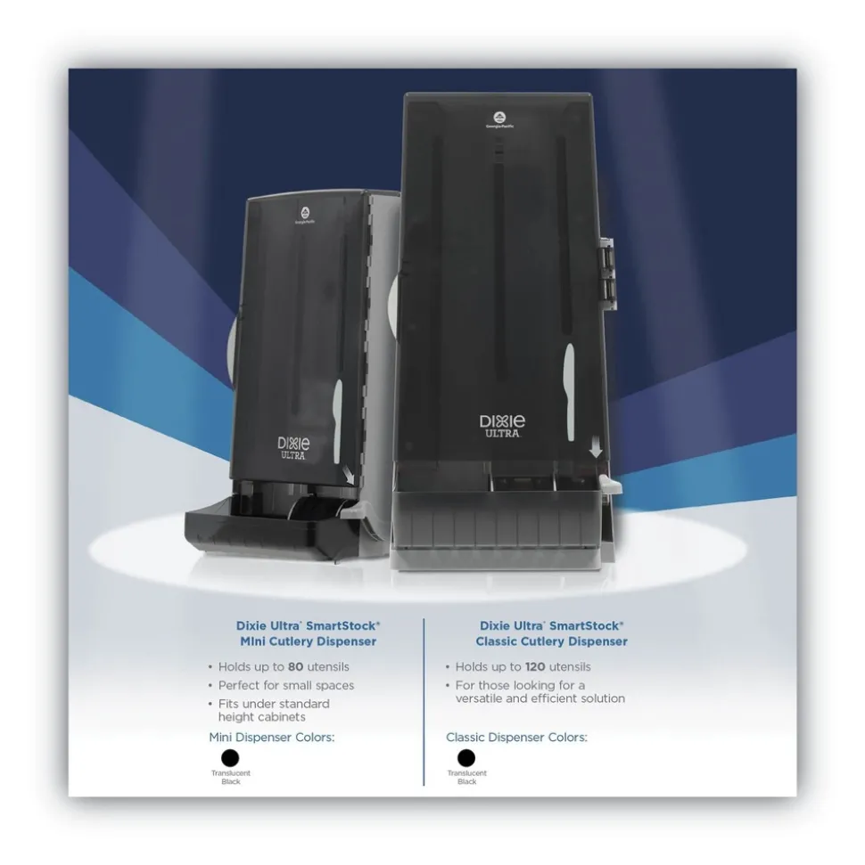 Dixie SmartStock Series-O 7 in. Heavyweight Plastic Cutlery Knives Refill - Black (40/Pack, 24 Packs/Carton)